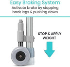 Vive Walker Wheels with Brakes - Mobility Aid Equipment for Seniors - Replacement Parts for Back Stability Safety - 3 Inch Rear Glide Rubber Wheel - Swivel/Lock Universal Adjustable Design