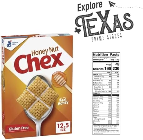 Chex 4-Pack of Honey Nut Gluten Free Breakfast Cereal, 12oz Box + 1 Freebie by Lavinia Essentials