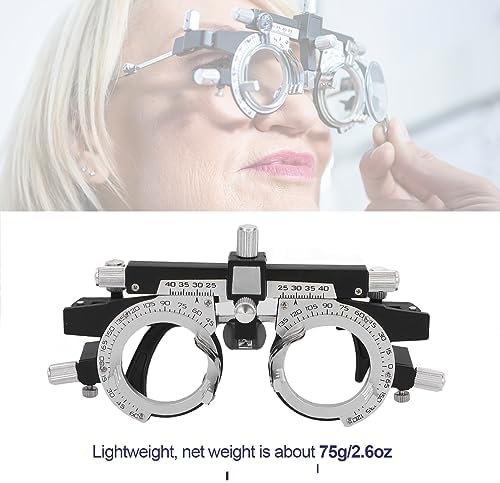 Optical Trial Lens Frame, Adjustable PD Alloy Frame, Lightweight Design for Ophthalmology, School Health Care, Optometry Testing