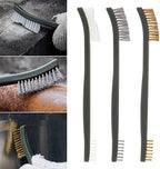 OriGlam Mini Wire Brush Set, Paint and Dirt Remover, Cleaning Welding Slag and Rust, Handy Steel / Nylon / Brass Brush Suitable for Cleaning Paint / Dirt (3)