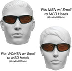 proSPORT Bifocal Sunglasses, HD Amber Lenses Blue Light Blocking, Improves Sleep, Sport Wrap Frame, Small to Medium Fit