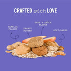 Three Dog Bakery Assort Mutt Trio, 48oz – Delicious Dog Treats with Oats, Apple, Peanut Butter & Vanilla, Premium Dog Training Treats, Puppy Treats