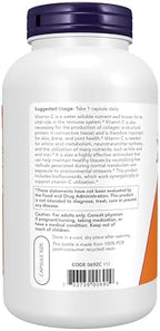 NOW Foods Supplements, Vitamin C-1,000 with 100 mg of Bioflavonoids, Antioxidant Protection*, 250 Veg Capsules