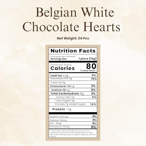 ANDY ANAND CHOCOLATIER Belgian White Chocolate Hearts must for Chocolate lovers - For An Amazing Experience Gift Boxed Silky Smooth 60% Cacao (25 Pcs)