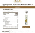 TartufLanghe Egg Tagliolini with Black Summer Truffle Gourmet Italian Pasta for Sauces Meats Appetizers and Fine Dining Dishes - 8.81 OZ (Pack of 1)