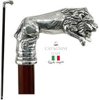 Premium Robust Walking Cane for Men & Women - Cavagnini Handmade Elegant Stick, Wood & Solid Pewter Handle, Luxury, Made in Italy, Durable