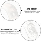 VIORNO Glasses Legs,Eyeglass Legs, 3pcs Eyeglasses Nose Pads Glasses Bridge Strap Retainers Saddle Bridge Screw- in Eyeglasses Nose Piece Anti- Slip Replacement Silicone Nosepads