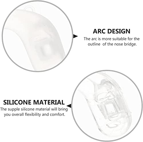 VIORNO Glasses Legs,Eyeglass Legs, 3pcs Eyeglasses Nose Pads Glasses Bridge Strap Retainers Saddle Bridge Screw- in Eyeglasses Nose Piece Anti- Slip Replacement Silicone Nosepads