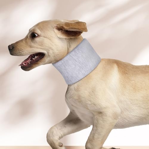 Haofy Dog Neck Support Collar Adjustable Prevent Licking Protective Pet Cervical Collar Neck Brace for Cats Post Surgery (L)