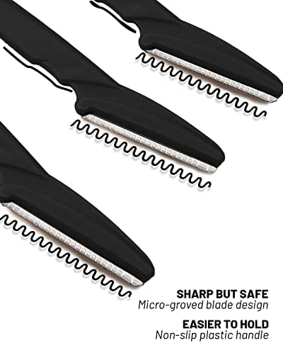 MoHern Dermaplaning Tool for Face, 30 Pcs Dermaplane Razor for Face, Multipurpose Face Razors for Women and Men, Black