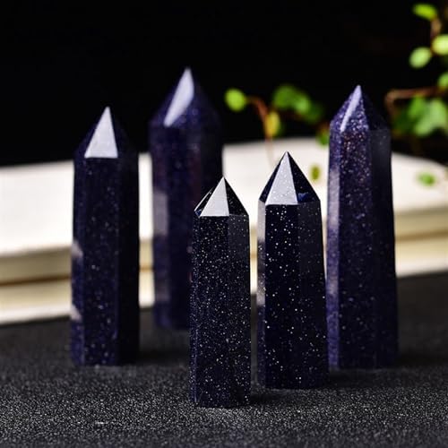 Natural Crystal Blue Sandstone Crystal Point Mineral Stone Obelisk 50-60mm