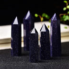 Natural Crystal Blue Sandstone Crystal Point Mineral Stone Obelisk 50-60mm