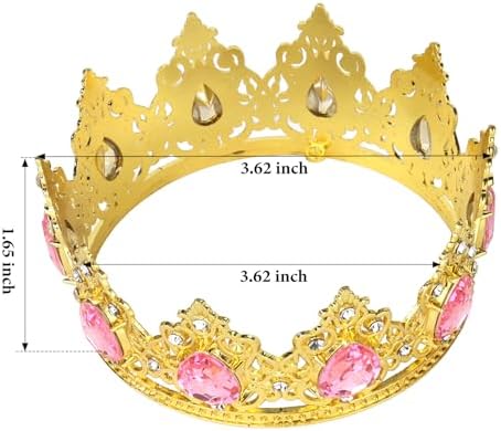 CAVETEE Crown Cake Topper，Mini Baby Crown Crystal Princess Tiara Rhinestone Crown Cake Decoration for Wedding Birthday Party