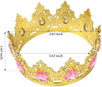 CAVETEE Crown Cake Topper，Mini Baby Crown Crystal Princess Tiara Rhinestone Crown Cake Decoration for Wedding Birthday Party