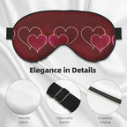 Red Love Eye Mask for Ultimate Sleep Comfort - Adjustable, Breathable & Stylish -Perfect for Light Sensitivity, Insomnia