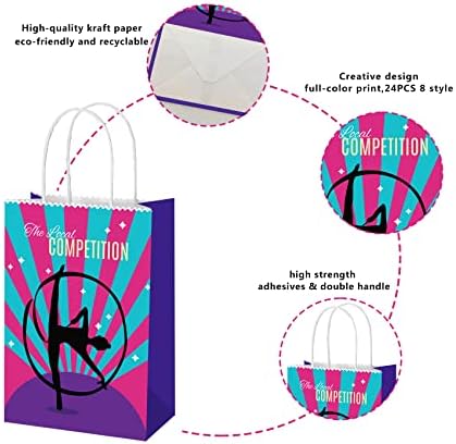 16 PCS Gymnastics Party Bags With Handles Gymnastics Birthday Party Supplies Gymnastics Party Favors Gymnastics Gifts For Girls Boys Teens Gymnasts Coach Gymnastics Party Decorations