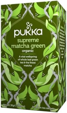 Pukka Tea Bags, Organic (Elderberry + Echinacea, Matcha Green,Chamomile Vanilla & Manuka Honey, & Three Ginger) (1ea) (Variety Pack)
