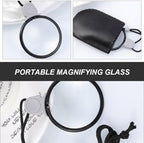 Convenient Necklace Magnifiers 4pcs Hanging Chain Magnifying Glasses with Monocle Lens Portable Visual Aid for Reading Crafts Jewelry