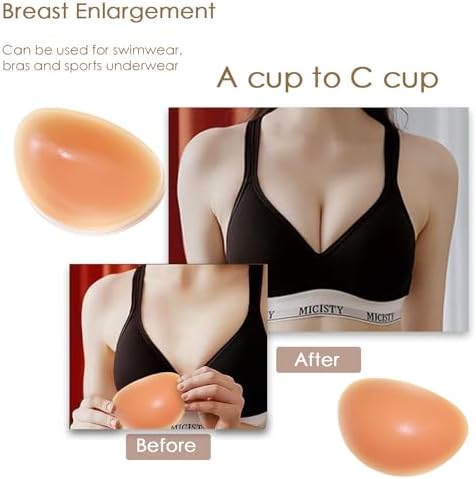 Majurphy Sticky Silicone Bra Inserts Pads,Breast Enhancer Push Up Bra Inserts,Chicken Cutlets Bra Insert, Bra Padding Insert