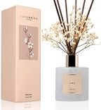Cocorrína Reed Diffuser Set, Clean Linen 6.7 fl oz Scented Diffuser with Sticks Home Fragrance Reed Diffuser for Bathroom Shelf Decor