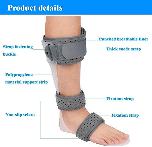 AFO Drop Foot Brace Medical Ankle Foot Orthosis Support Foot Drop Postural Correction Brace (Left/XL)