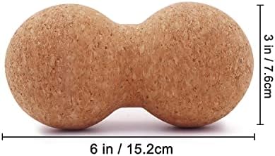 KITWILD Cork Peanut Massage Ball, Peanut Double Lacrosse Massage Ball for Deep Tissue Muscle Massage, Myofascial Release, Muscle Knots, and Yoga Therapy