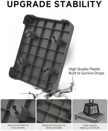 Mobility Step Stool for Adults, Bed Step Stools, 680 LBS Capacity Safety Step Platform, Portable Stair Assist for Cars, Indoor/Outdoor Steps, Black