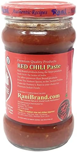 Rani Red Chilli Cooking Paste 10.58oz (300g) Glass Jar ~ Vegan | Gluten Free | NON-GMO | No Colors | Indian Origin