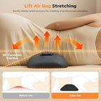 Smooth Triple Fusion 3-in-1 Lumbar Pillow Back Massager with Heat, Vibration & Traction – Rechargeable Cordless for Deep Tissue Pain Relief & Relaxation at Home & Office – Gift Idea