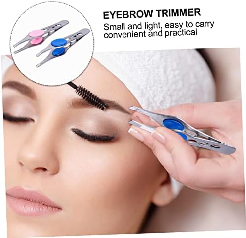 FRCOLOR 12pcs Eyebrow Clips Eyebrow Tweezers for Precise Hair Removal and Lightweight and Easy to Carry