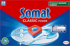 SOMAT Classic Power Dishwasher Tabs (28 AW), Washing Tablets for Radiantly Clean Dishes, Even in Low Temperature, Short & Eco Programs, Dish Rinse Tabs with Grease Dissolving Power for Powerful