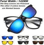 Clip on Flip up Polarized Lens For Prescription Glasses UV Protection Sunglasses (Clear lenses not Polarized)