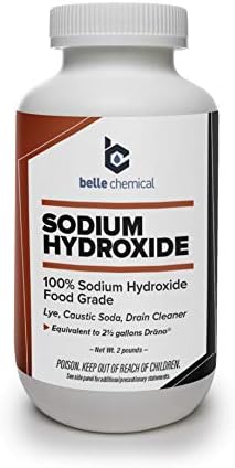 Sodium Hydroxide - Pure - Food Grade (Caustic Soda, Lye) (2 Pound Jar)