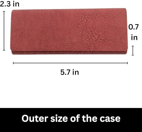 Clip on Case for Glasses, Clip on Sunglasses Case, Slim Flat Hard Shell Case for Clip-on for Men Women Unisex