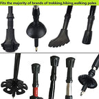 Trekking Poles Tips, Rubber Hiking Sticks End Caps Protectors Replacement Accessorie Fit Most Hiking Trekking Walking Canes