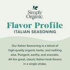 Simply Organic Italian Seasoning, 0.95 Ounce, Organic Herbs, Oregano, Majoram, Thyme, Rosemary, Basil, Sage, Kosher, NonGMO