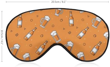 Sleeping Mask for Men & Women,Beer Mug Bottle Foam Block-Out Eye Mask for Sleep with Adjustable Strap, Night Eye Cover for Travel