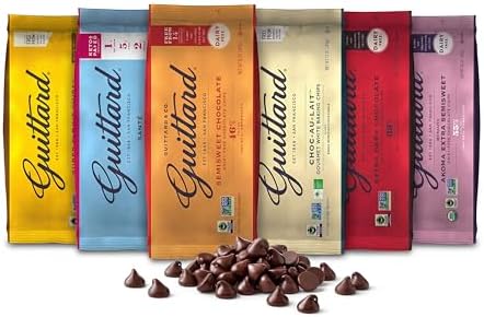 Guittard Chocolate Chip Variety Pack (6 Pack) – Premium Baking Chips Assortment with Semi-Sweet, Milk Chocolate, 55% Cacao, 63% Extra Dark, 72% Dark & Super Cookie Chips – Gourmet Baking Chocolate Set for Cookies, Brownies & Desserts