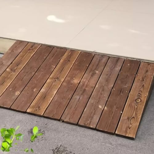 4" 7" 8" Rise Threshold Ramp Doorway, Wood Wheelchair Ramp, Non-Slip Entry Ramp, Accessible Ramp Shed Ramp for Walker/Cart/Scooter/Home Steps(35x28x8''/90x70x20cm)