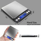 Fuzion Digital Gram Scale with 2 Trays, 500g/ 0.01g Small Jewelry Scale, 6 Units Gram Scales Digital Weight Gram and Oz, Tare Function, Digital Herb Scale for Food, Mini Reptile