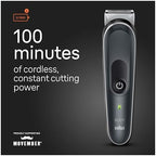 Braun Body Groomer 5 for Men, BG5340, Manscaping Tool, SkinShield Technology, Sensitive Comb, Lifetime Sharp Metal Blade, Body Groomer for Men, Gray/White