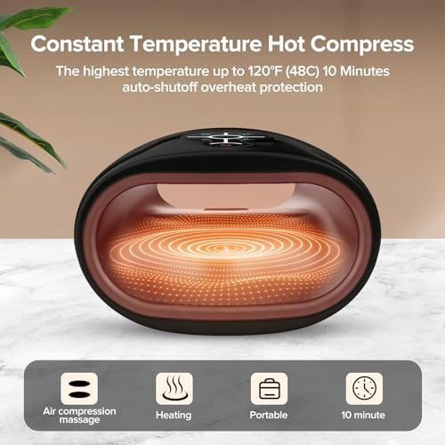 AERLANG Hand Massager Hand Massage Machine with Heat and Compression Birthday Gifts for Women Husband Gifts Electric Hand Massager for Arthritis and Carpal Tunnel Cordless Massagers