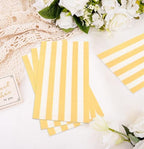 HEIPINIUYE 50 Pieces 3-ply Striped Paper Napkins Yellow and White Guest Towels Disposable Hand Towels for Bathroom Wedding Birthday Baby Shower Dinner Napkins Disposable