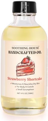 Strawberry Shortcake Body Oil: Moisturizing Body Oil for Soft, Glowing Skin with Almond & Jojoba Oil (4 fl oz)