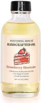 Strawberry Shortcake Body Oil: Moisturizing Body Oil for Soft, Glowing Skin with Almond & Jojoba Oil (4 fl oz)