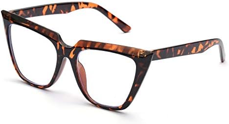 ZUVGEES Womens Chic Oversized CatEye Blue Light Blocking Reading Glasses Big Eyeglass Frames Large lens Computer Readers