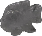 1.5" Fish Statue Natural Gemstone Room Decoration Healing Crystal Animals Figurines Reiki Lucky Carved Stones (Color : Quartz Crystal)