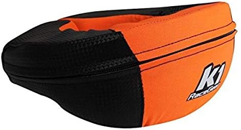 K1 Race Gear Neck Protector Brace (Carbon/Orange, Adult)