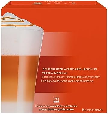 Nescafe Dolce Gusto Coffee Capsules, Caramel Latte Macchiato 48 Single Serve Pods, (Makes 24 Specialty Cups) 48 Count