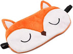 Shinywear Kids Sleep Mask, 2 Pcs Fox Eye Mask for Girls Boys Women, Cute Sleeping Mask, Soft Plush Blindfold Eye Mask Covers for Sleep